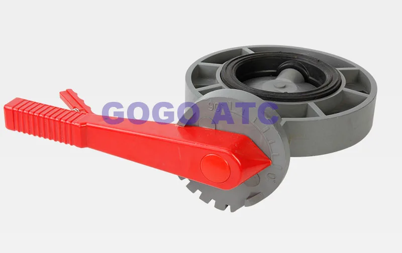 Detalhe 1 de Válvula solenoide UPVC Clip type butterfly valve DN 100 mm UPVC manual butterfly valve plastic butterfly valve pipeline butterfly valve Outras válvulas