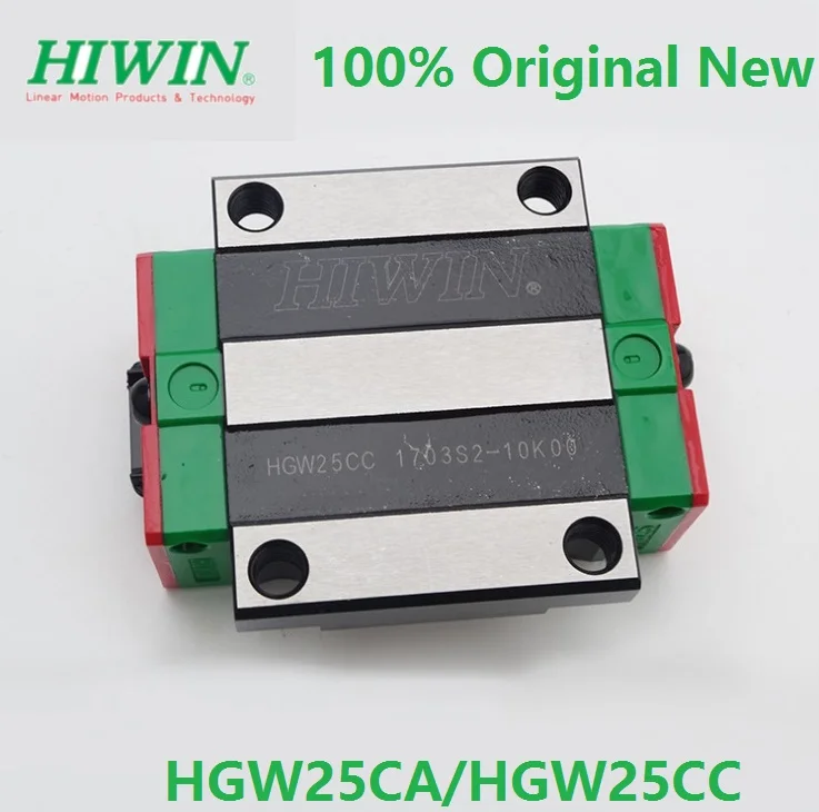 4pcs 100% original Hiwin HGW25CA/HGW25CC linear flanged block match with HGR25 linear rail (only blocks)