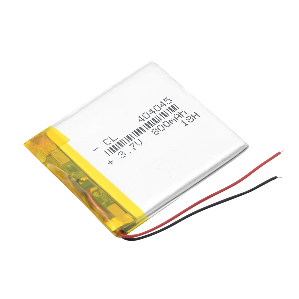 Polímero recarregável da bateria da pilha de lítio do li-po de 3.7v 404045 800mah para o gravador meados do leitor dvd mp4 de gps