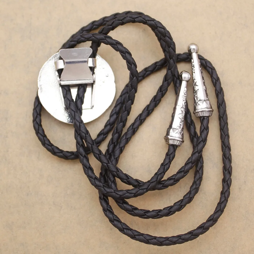 Nen Western Keltisches Muster Knoten Native Indian Totems Anhänger Leder Rodeo Bola Krawatte Gravata Männer Bolo Krawatte Schmuck Zubehör – Detail 5