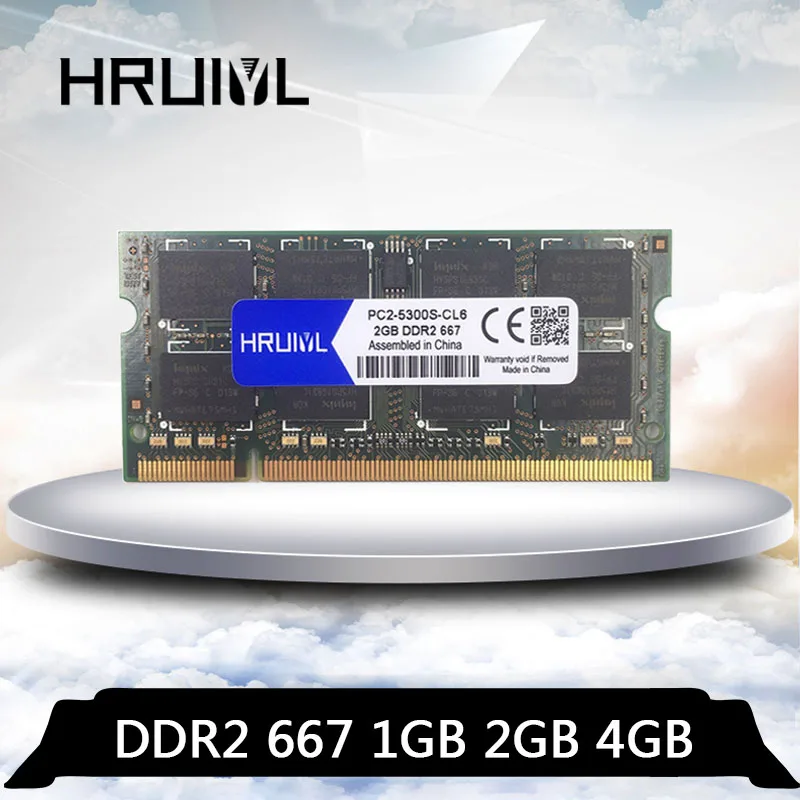 HRUIYL PC2-5300S 667MHZ DDR2 1GB 2GB 4GB 667 mhz PC2 5300 DDR 2 1G 2G 4G for laptop Notebook Memory memoria Ram Sodimm 1.8V