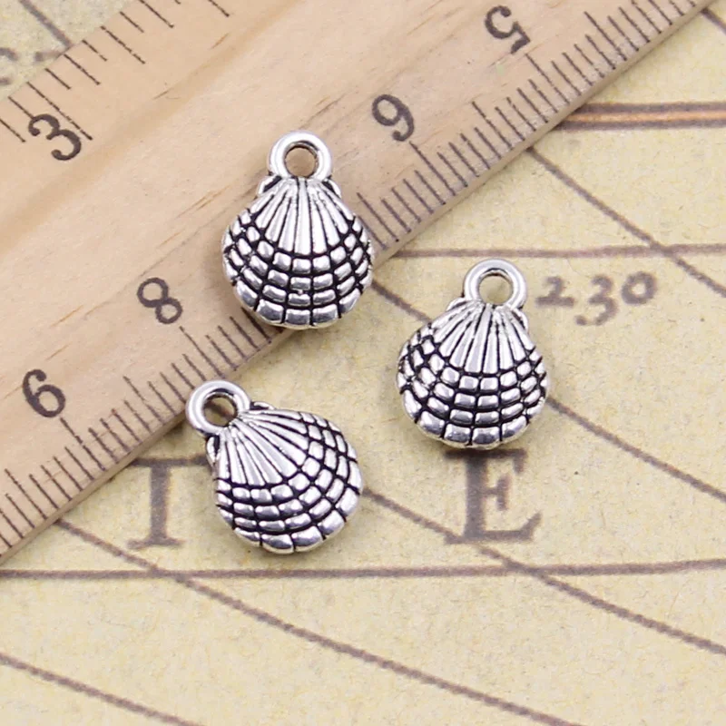 

30pcs Charms Lovely Shell 13x10mm Tibetan Bronze Silver Color Pendants Crafts Making Findings Handmade Antique DIY Jewelry