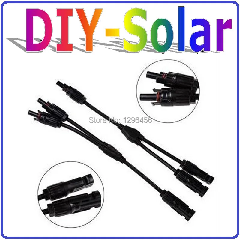 

Y-Branch Connector male female solar system Waterproof IP67 Solar Panel Connector PV for Solar Cable 2.5mm 4mm2 6mm2,