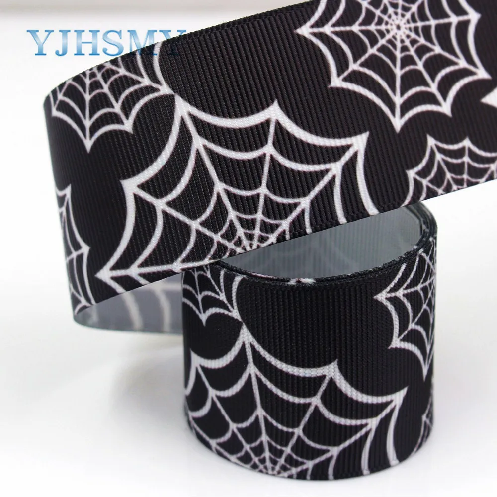 YJHSMY G-18801-756,38mm 5 jardów wstążki rypsowe z nadrukiem z motywem Halloween, DIY handmade materiał akcesoriów do włosów opakowanie na prezent