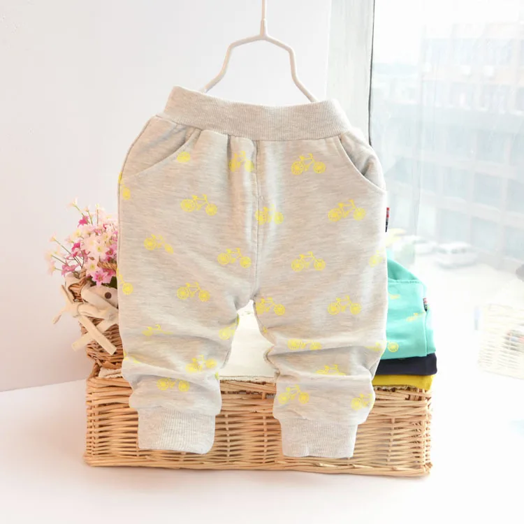 2024 new Spring and autumn cotton Korean style bicycle design baby pants 0-2 year children pants baby boy / girls pants