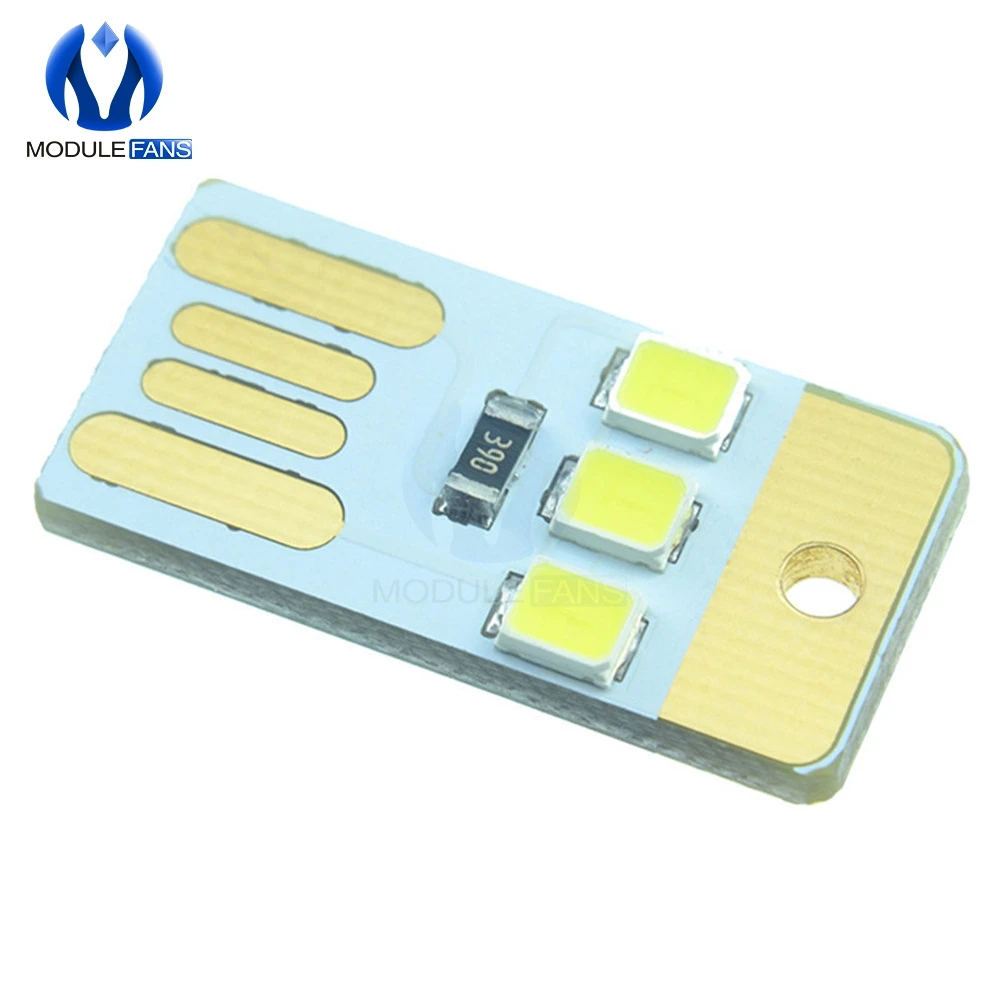 10PCS Mini Night USB LED Keychain Portable Power White Board Pocket Card Lamp Bulb LED