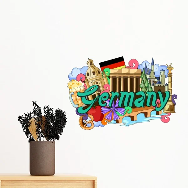 

New Swan Stone Castle Beer Germany Graffiti Removable Wall Sticker Art Decals Mural DIY Wallpaper for Room Decal