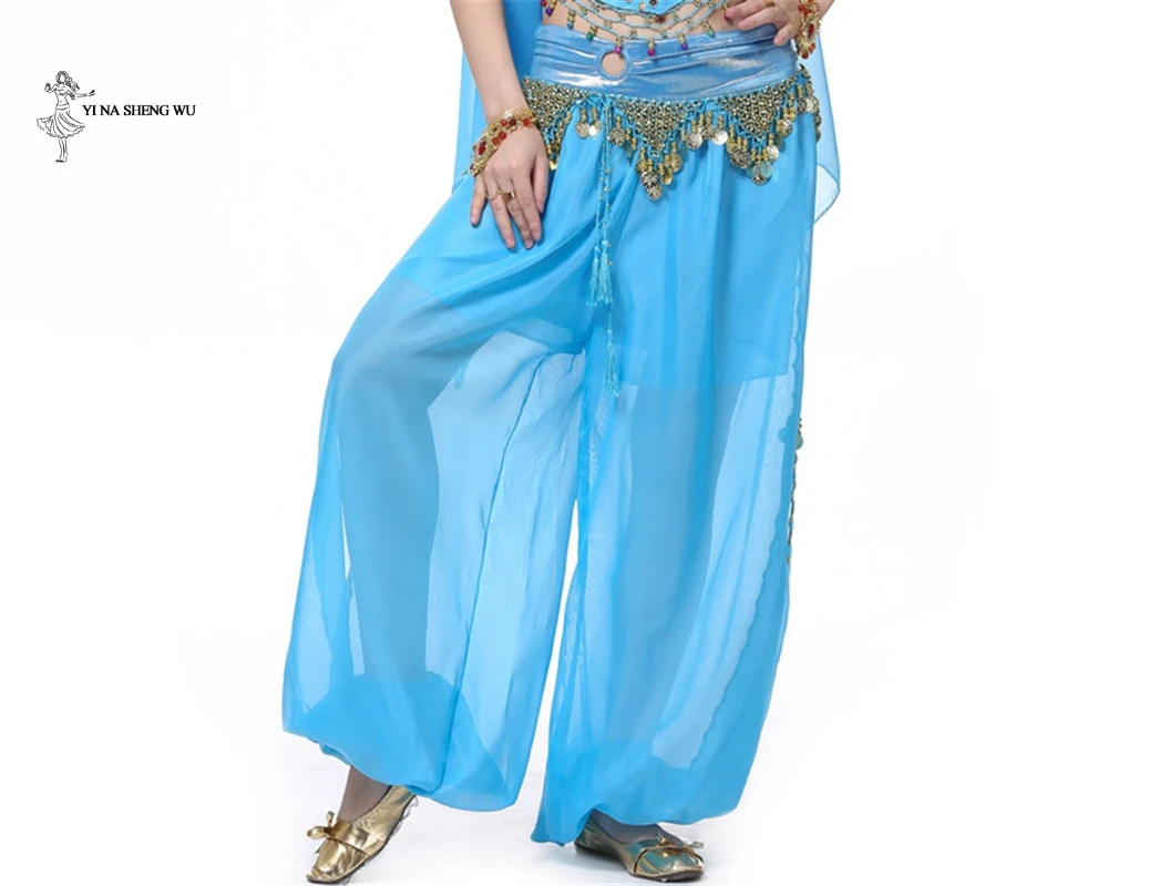 Women belly dance Costume lady dance pants Chiffon Belly Dancing India Bollywood bellydancing  Long  Bloomers Trousers for girls