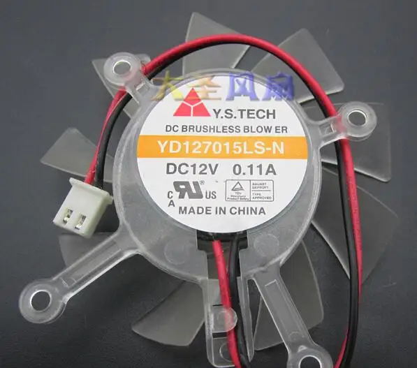 . 8600GT  9500GT 9600GT 12V 0.11A  YD127015LS-N 2 line graphics cooling fan (2.5 plug)