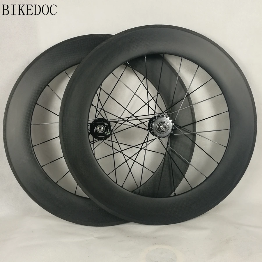 

BIKEDOC 88MM Carbon Track Wheels 700C Tubular And Clincher Chinese Fixed Gear Wheels Track Carbon Wheels