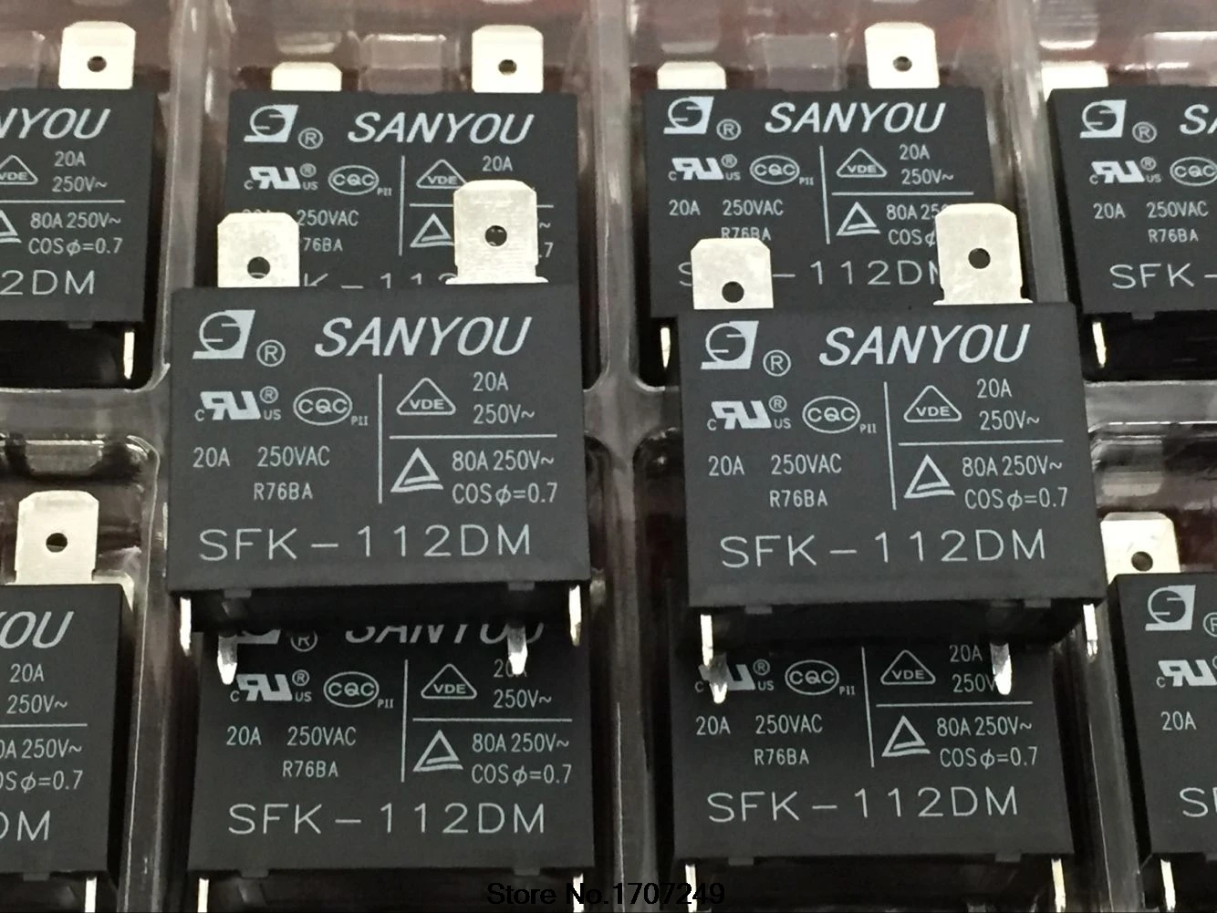 Free shipping 50pcs/lot 100% new and original SANYOU relay SFK-112DM 12V 20A 250VAC  for Air conditioner  DC  Mini Power Relay