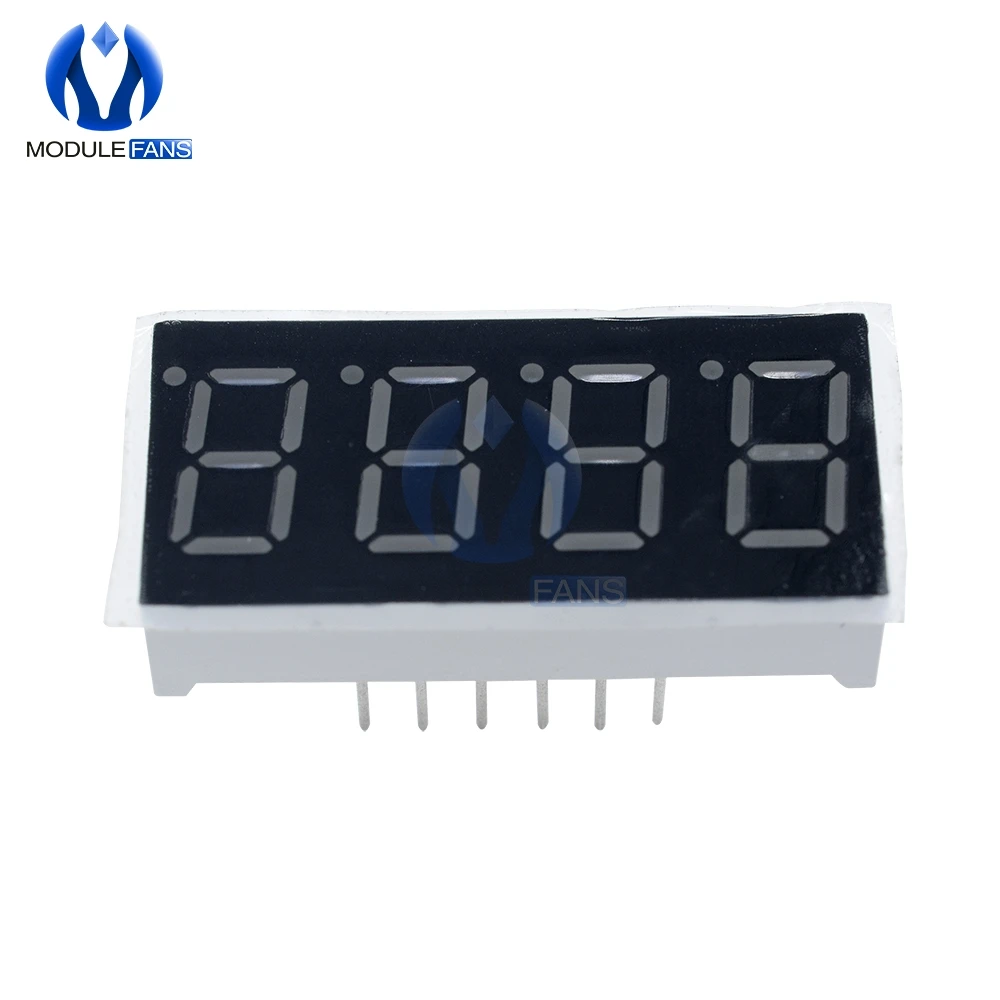 5pç 0.36 polegadas tela de led de 4 dígitos 7 segmentos catódico comum vermelho