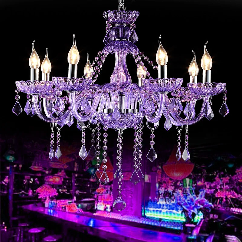 French color crystal chandelier bar bedroom clothing store restaurant cafe dream candle Chandelier free shipping