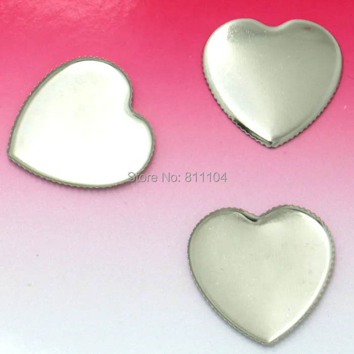 

25mm Blank Stainless Steel Bases Heart Bezel tray Pendant Connectors Cameo Cabochon tray for Floating Charm Lockets Making