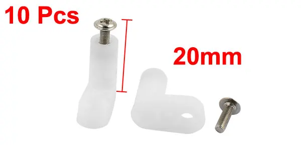 Uxcell Vendita Calda 10 Pz Circuito L Shape Isolato PCB Spacer 20mm Supporto Altezza w Vite 20x10x20mm