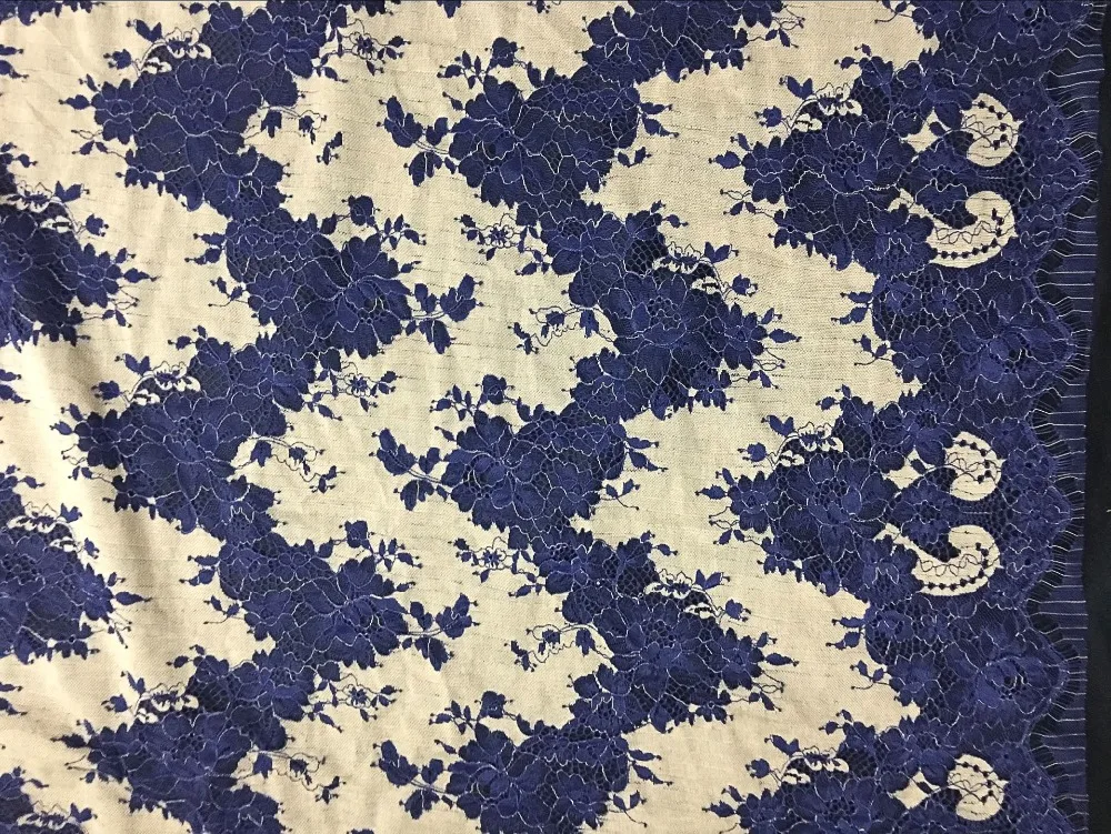 1piece Eyelash French LACE Fabric Flowers LACE clothes decoration skirt home curtains accessories Q685