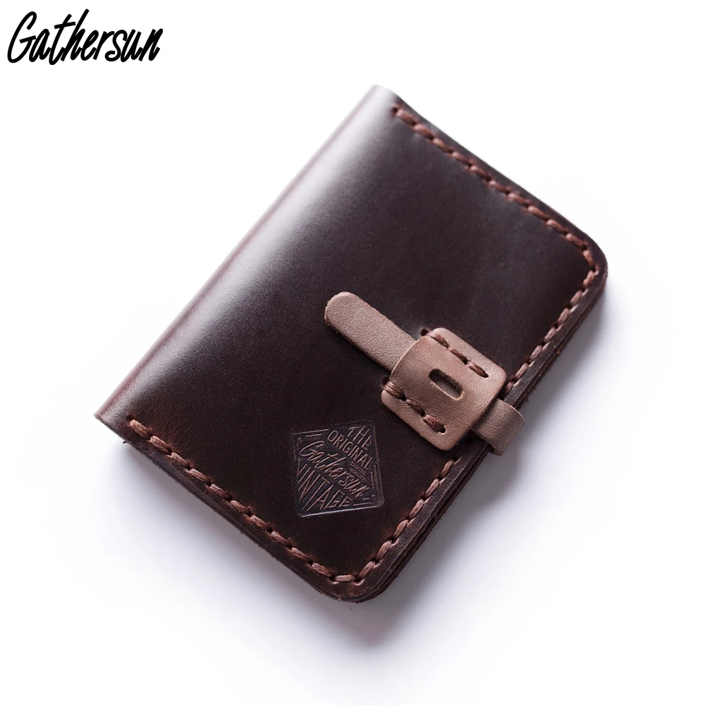 

Genuine LeatheWallet for Credit Cards Handmade Bifold Card Holder Vintage Leather Small Purse Unisex Card Wallet