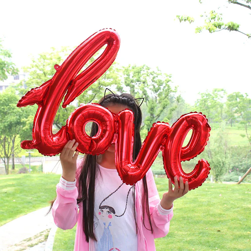 100pcs 40inch Romantic Letter Balloons Rose Gold LOVE Foil Balloons Wedding Decoration Ballons 108*64cm  lin2296