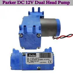 Pompa ad aria a doppia testa a membrana per vuoto senza spazzole Parker DC12V D1001-23-01