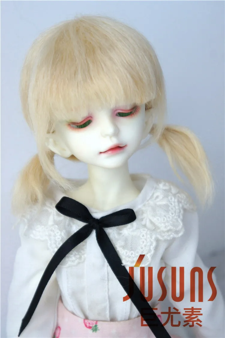 JD446 1/4 1/3 Cute Two Pony Two Pony BJD mohair doll wigs Soft size 7-8 inch 8-9 inch doll hair MSD SD fashion doll accessories