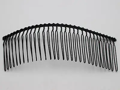 5 Black Metal 30-Teeth Hair Side Combs Clips 110X37mm for Hair Accessories DIY