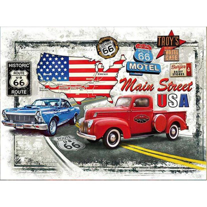 

5D Diamond Painting Cartoon American flag Full Square Diamond Embroidery Sale Car Picture Rhinestone Mosaic Home Decor WG1051