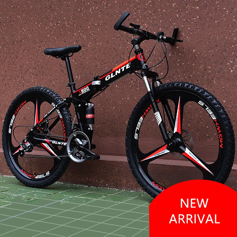 

New Brand Mountain Bicycle Carbon Steel Frame 21/24/27 Speed 26 inch Wheel Disc Brake Folding Bike Outdoor Sport Bicicleta