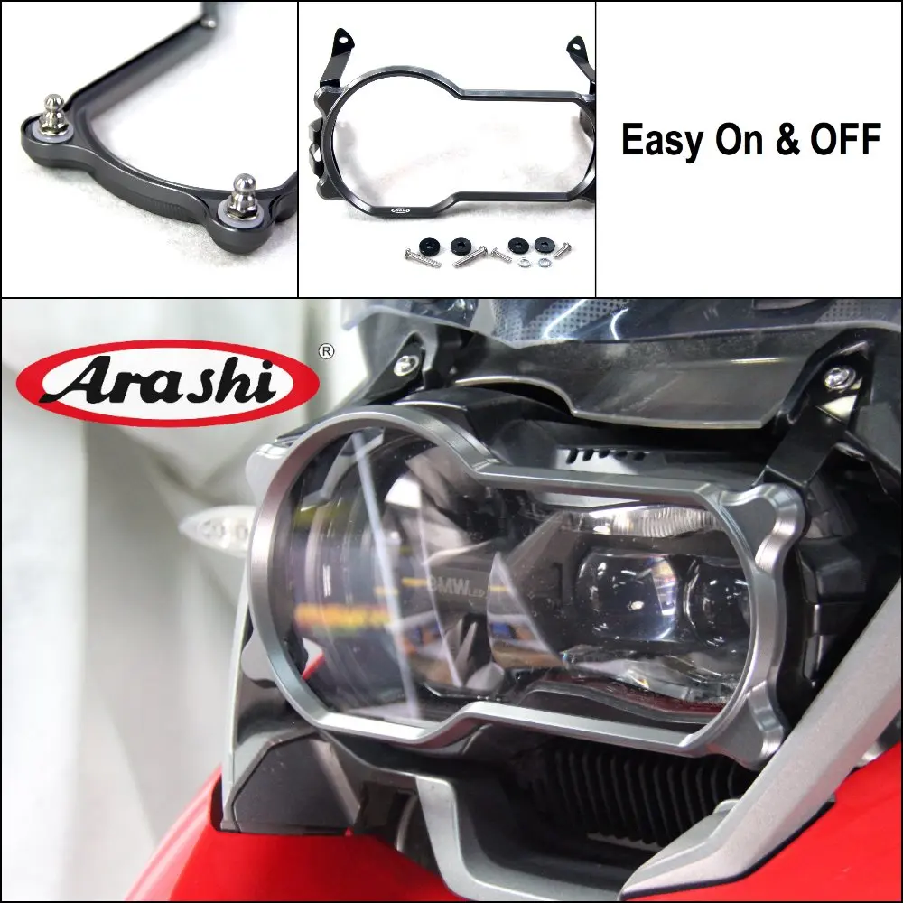 Arashi For BMW R1200GS ADV LC 2013 - 2022 PC Lense Headlight Protector CNC Aluminium Guard Cover R1200 GS R R125GS R1250GSA 2019