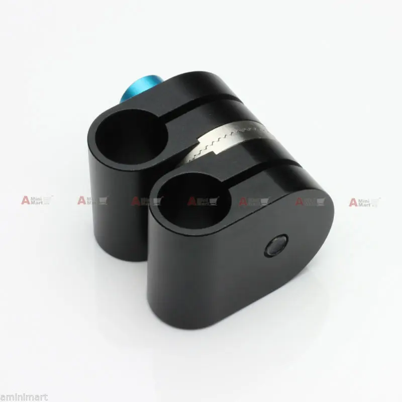 15mm Rod Clamp DSLR Rig 360 Degree Swivel Extension Arm Rail Block fr 15mm Rod System Follow Focus Movie Camera Matte Box EVF