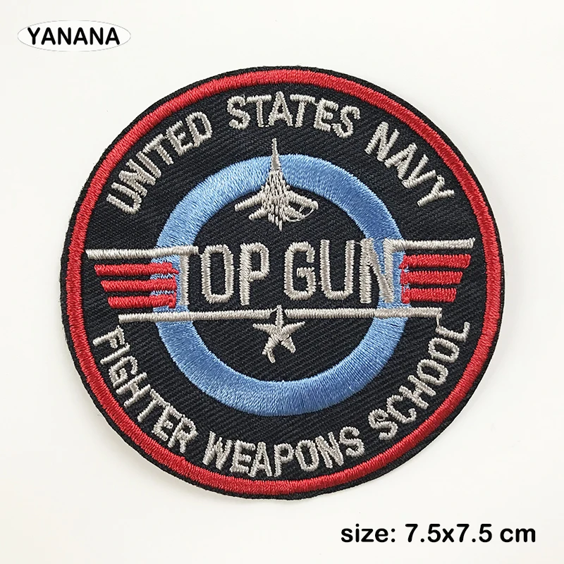 Top Gun NAVY air force naszywki na ubrania DIY paski aplikacja naszywki na ubrania żelazko na kreatywne odznaki Parches