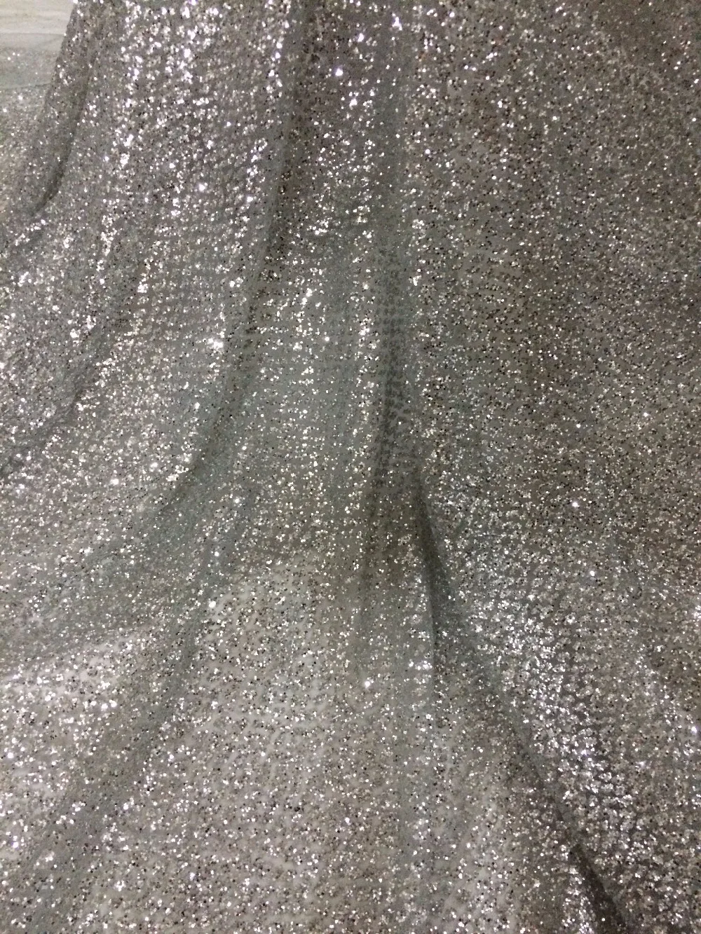 

special tulle lace fabric S-92716 with glued glitter nice looking african tulle net lace fabric