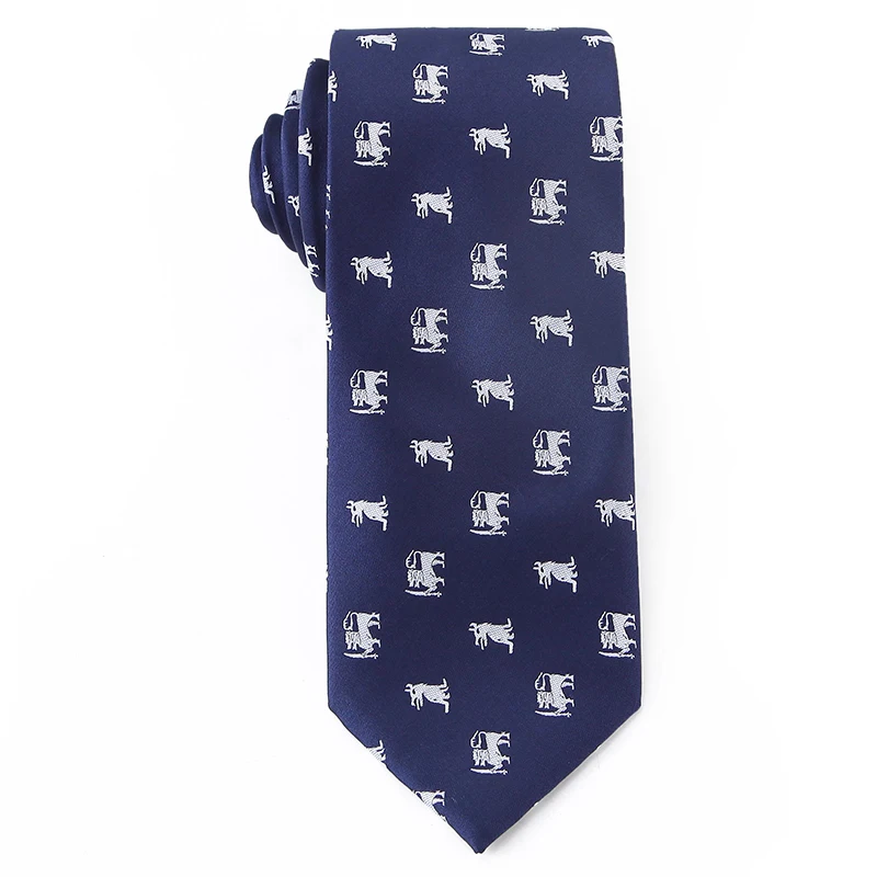 Tailor Smith Checked Striped Ties New Designer Microfiber Animal Necktie Fashion Mens Gray Yellow Pink Neck Tie Gifts for Men