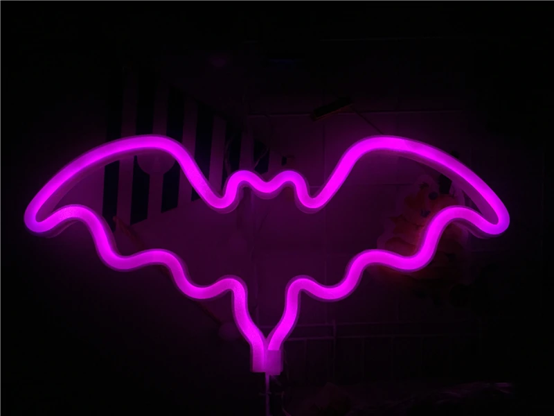 

ins Fashion Neon Bat Led Neon Sign Light Holiday Party Wedding Decorative Night Lamp Christmas Lights indoor Home Wall Decor Bar