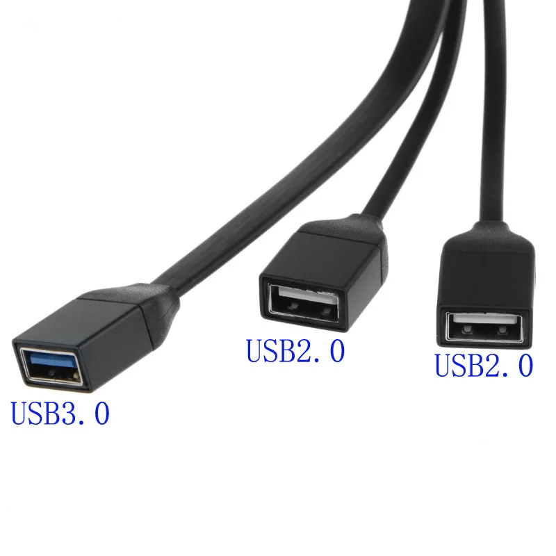 100pcs 1 to 3 USB  USB 3.1 Type C Male To 3 USB 3.0 2.0 Female Connector Hub Splitter Adapter Cable for MacBook Pro