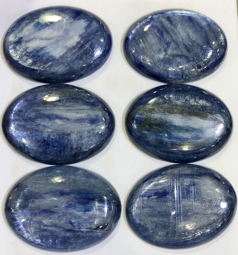 100% Natural Kyanite Bead Cabochon,Semi-precious Gem stone Cabochons 22x30mm oval CAB Jewelry finger Ring Face, 2pcs/lot