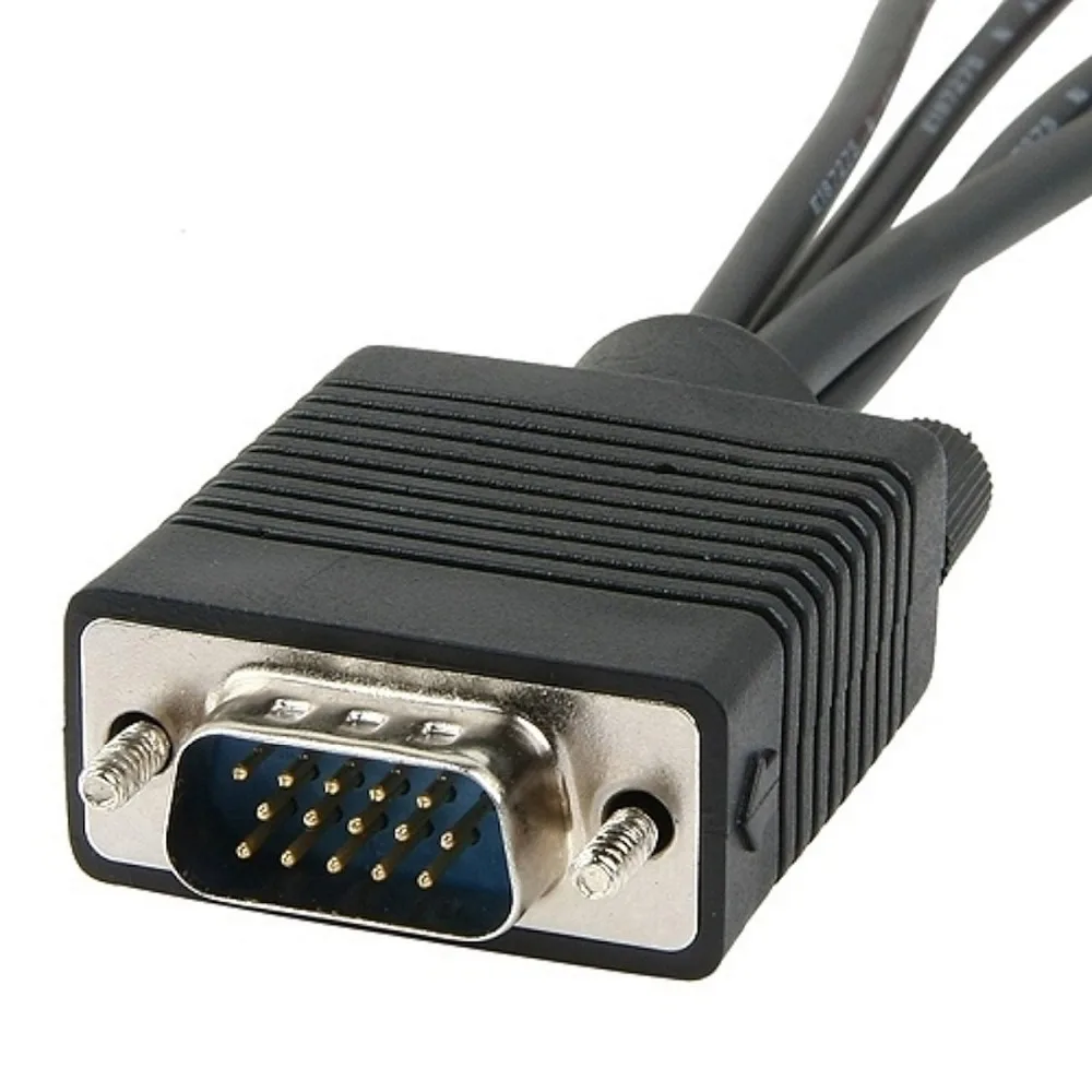 Computer Graphics Card GPU HD 15 VGA to S-Video ,3RCA Composite AV Adapter Connector, Require system support PC TV-Out function