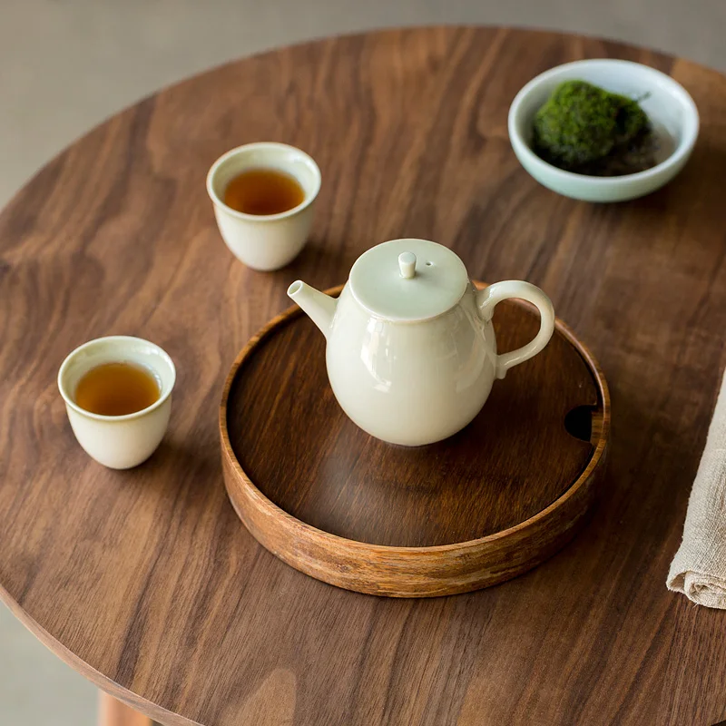 LUWU natural bamboo tea trays tea table handmade pot holder tea platters kung fu tea accessories