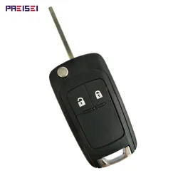 PREISEI 5PCS/Lot 2 Buttons Car Remote Flip Key Case For Opel Astra Vauxhall Vectra Insignia Key Fob Replacements