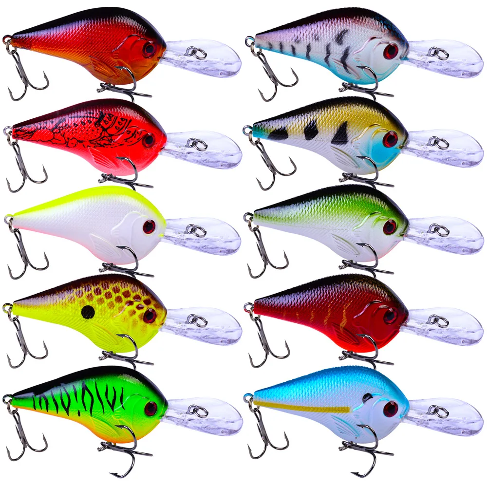 

HiUmi 9.5cm 10g Crankbait Fishing Lure Artificial Hard Crank Bait Bass Fishing Wobblers Japan Topwater Minnow Fish Lures