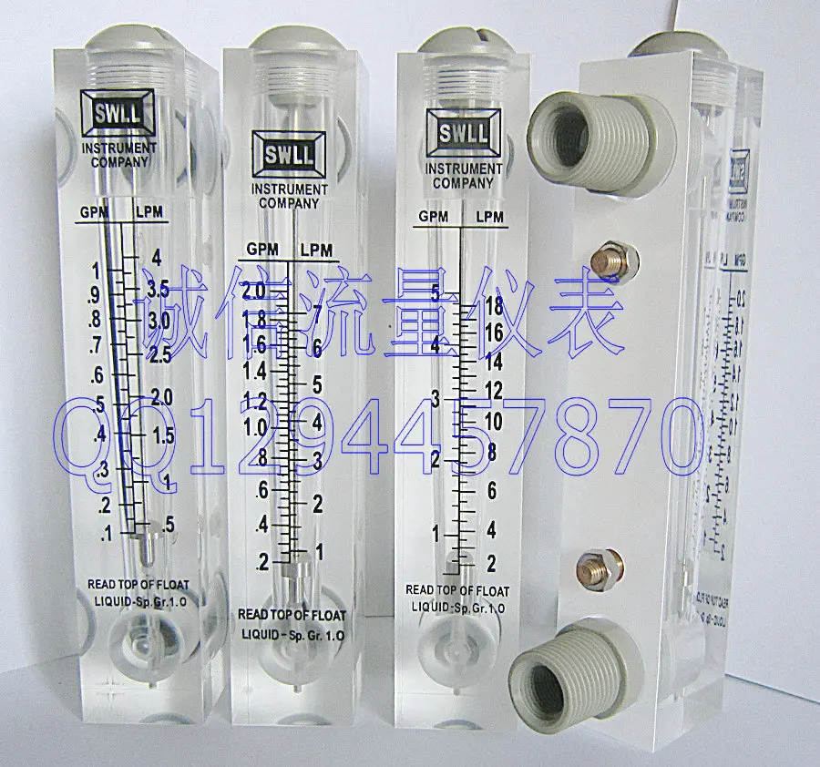 

4 special wire plate type water meter LZM-15 liquid flowmeter 0.1-1GPM 0.5-4LPM