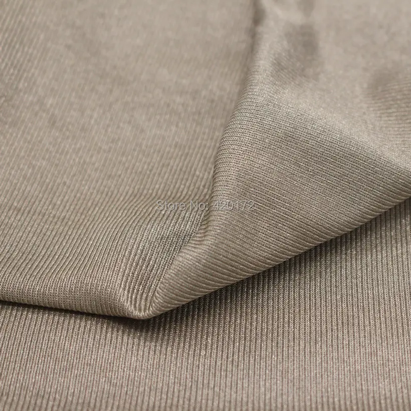 100% Silver Fiber Stretchable Radiation Protection Material Silver Conductive Fabric Emf Rfid Blocking Fabric