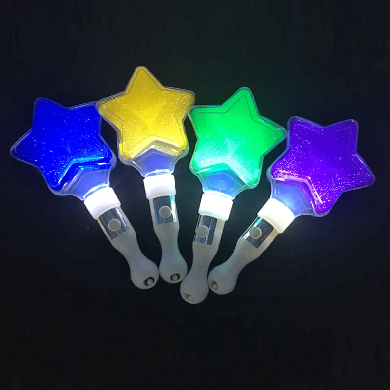 2020 60pcs/lot Factory Led Star Stick Colorful Flashing Batons Red Green Blue Light-up Festival Party Decor Concert Prop Bar