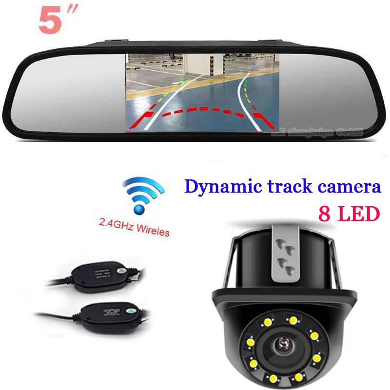 

2018 Intelligent Dynamic Trajectory Parking parktronic Camera Reverse Backup Vehicle Tracks with 5 inch Car Monitor use all car