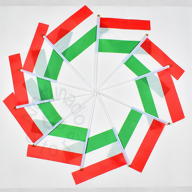 Hungary 14*21 cm 10pieces flag  Banner  Hand waving Flag National Flag for meet,Parade,party.Hanging,decoration