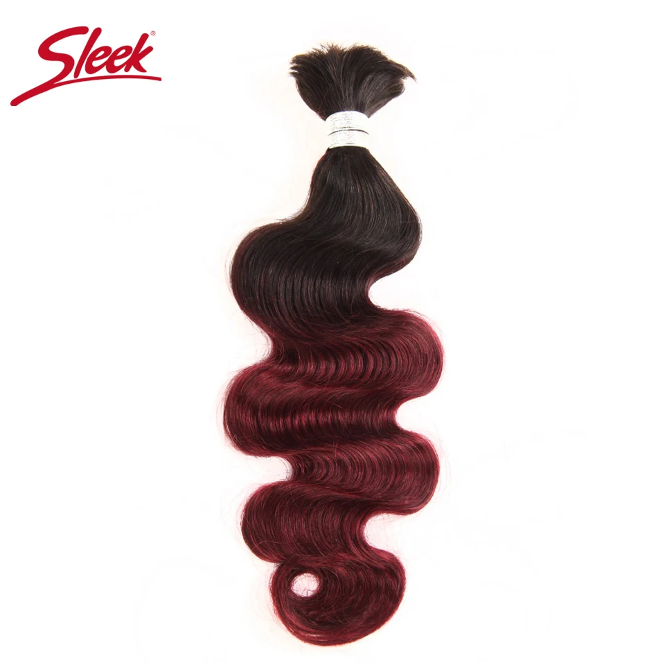 Ramping Remy Rambut Manusia 10 Sampai 30 Inch Ombre T1B/99J Crochet Kepang Tidak Pakan Bundel Kesepakatan Malaysia Tubuh gelombang Mengepang Rambut Massal