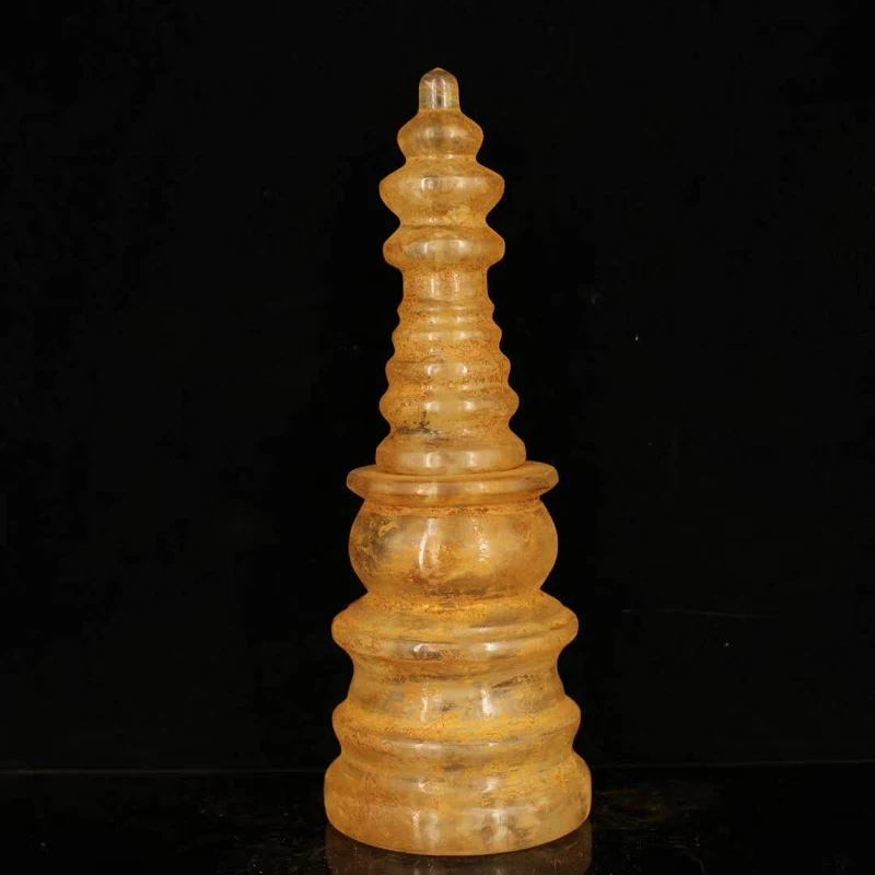 Exquisite Chinese old-style coloured glaze pagoda
