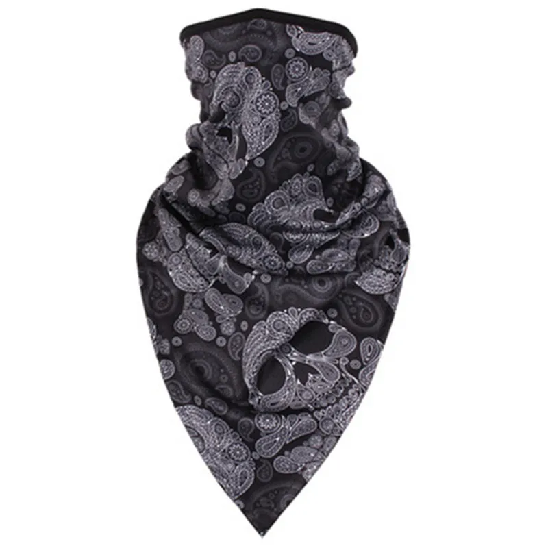 2024 Popular Skull Bandana Unisex Scarf Motorcycle Multifunctional Face Mask Triangle Magic Scarf Windproof Dustproof Scarf Mask