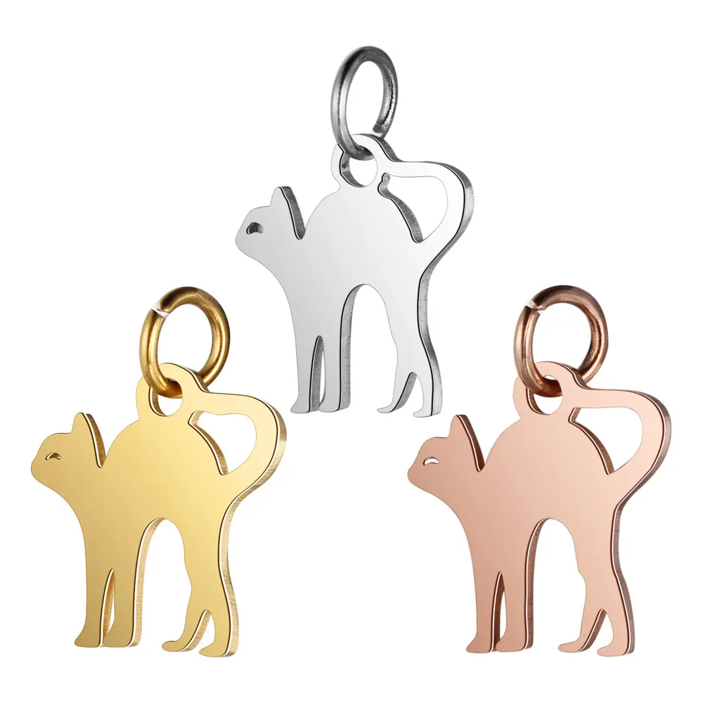 5 Pieces Love Dog Paw Cat Charm Wholesale 316 Stainless Steel DIY Jewelry AAAAA Quality Pendants