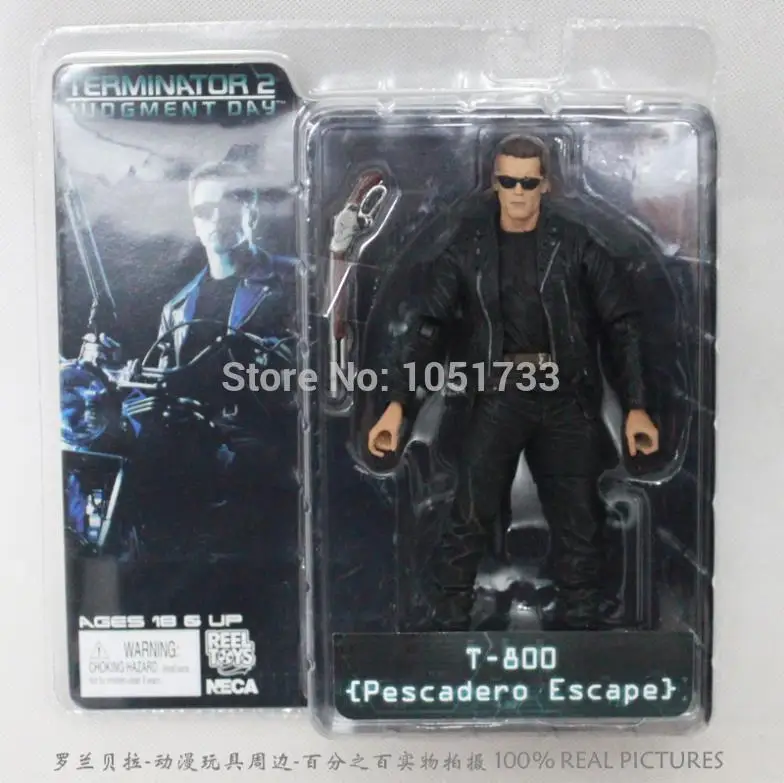 Neca the terminator 2 bonecos de ação, esqueleto clássico, figura de ação 7 "18cm 7 estilos