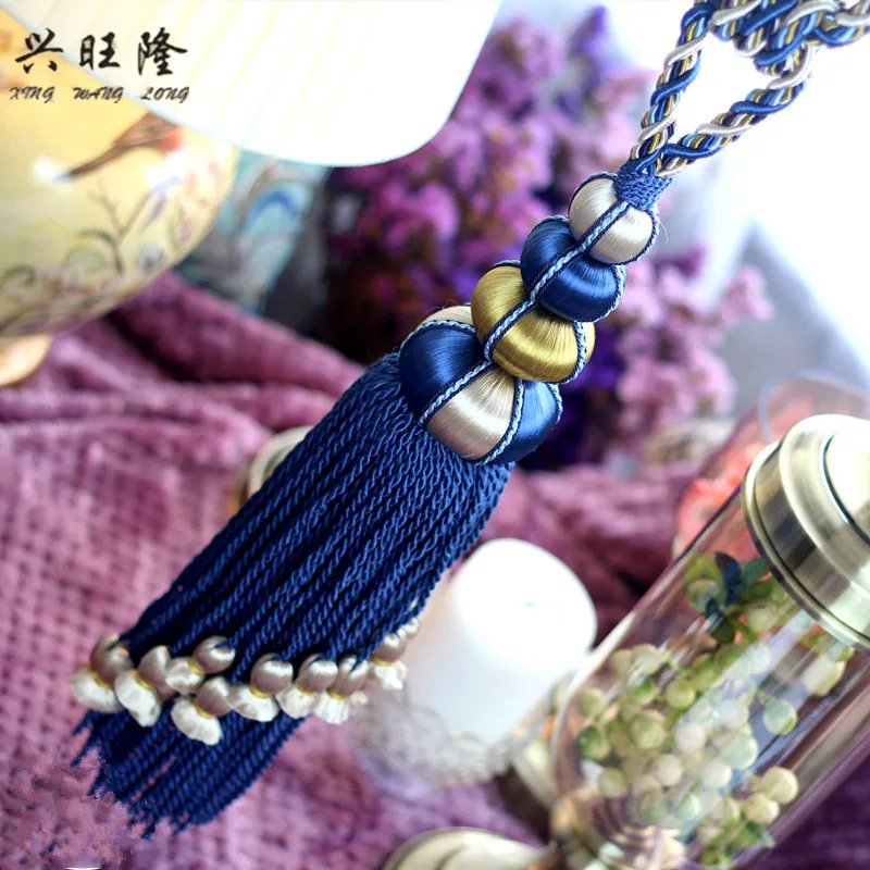 

XWL 2Pcs Handmade Curtain Tieback Hanging Rope Belts Strap Tassel Fringe Curtain Accessories Lashing Bind Tiebacks Home Decor